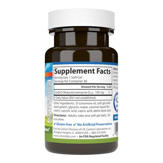 Foto 2 | Geles Blandos De Ubiquinol Co-qh De Supplement Carlson Labs, 30 Unidades - Venta Internacional.
