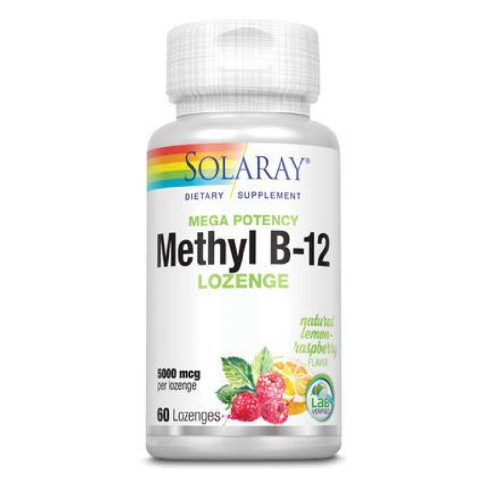 Foto 2 pulgar | Suplemento Solaray, Metil B12, Limón, 5000 Mcg, 60 Unidades - Venta Internacional.