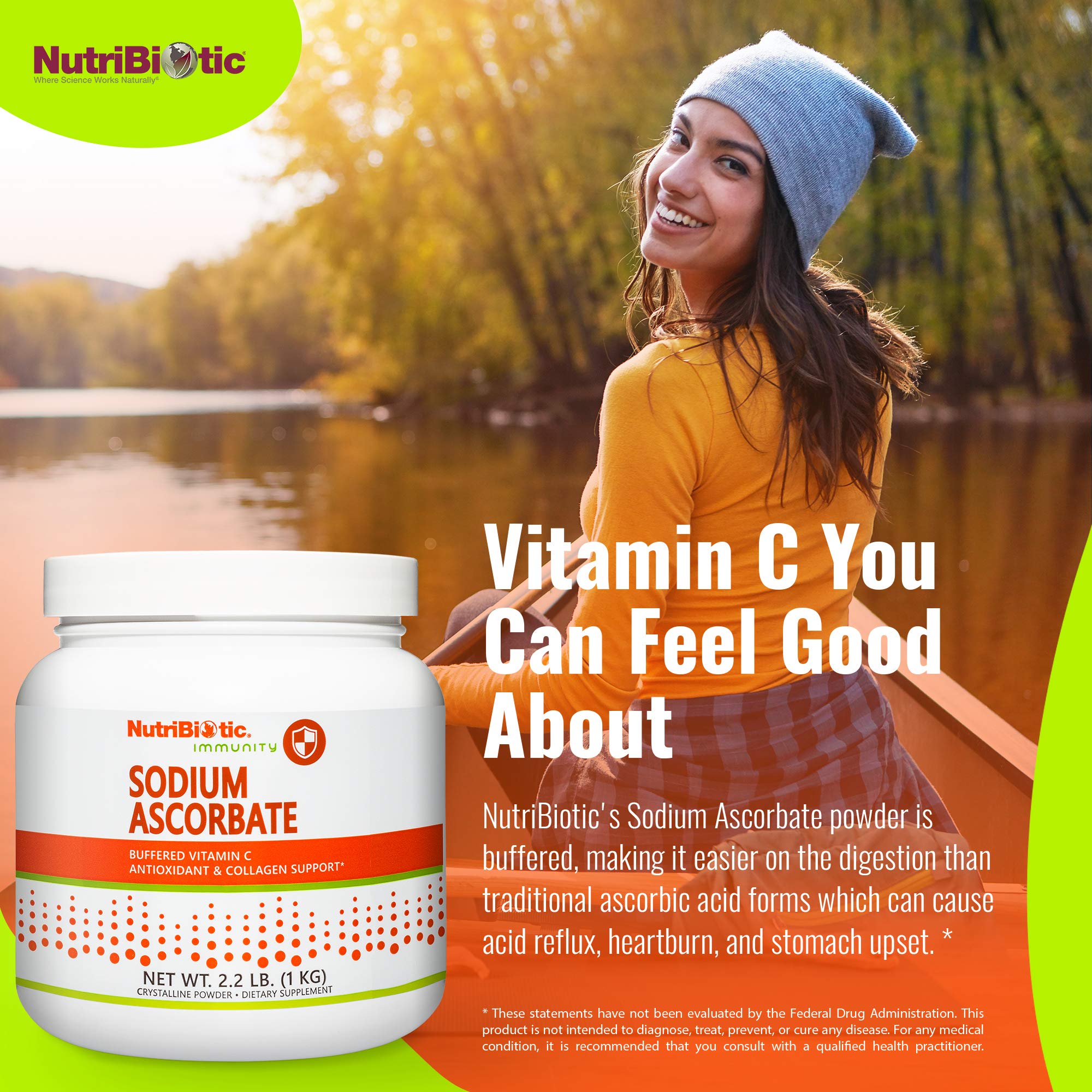 Foto 5 pulgar | Vitamina C En Polvo Nutribiotic, Ascorbato De Sodio, 1 Kg - Venta Internacional.