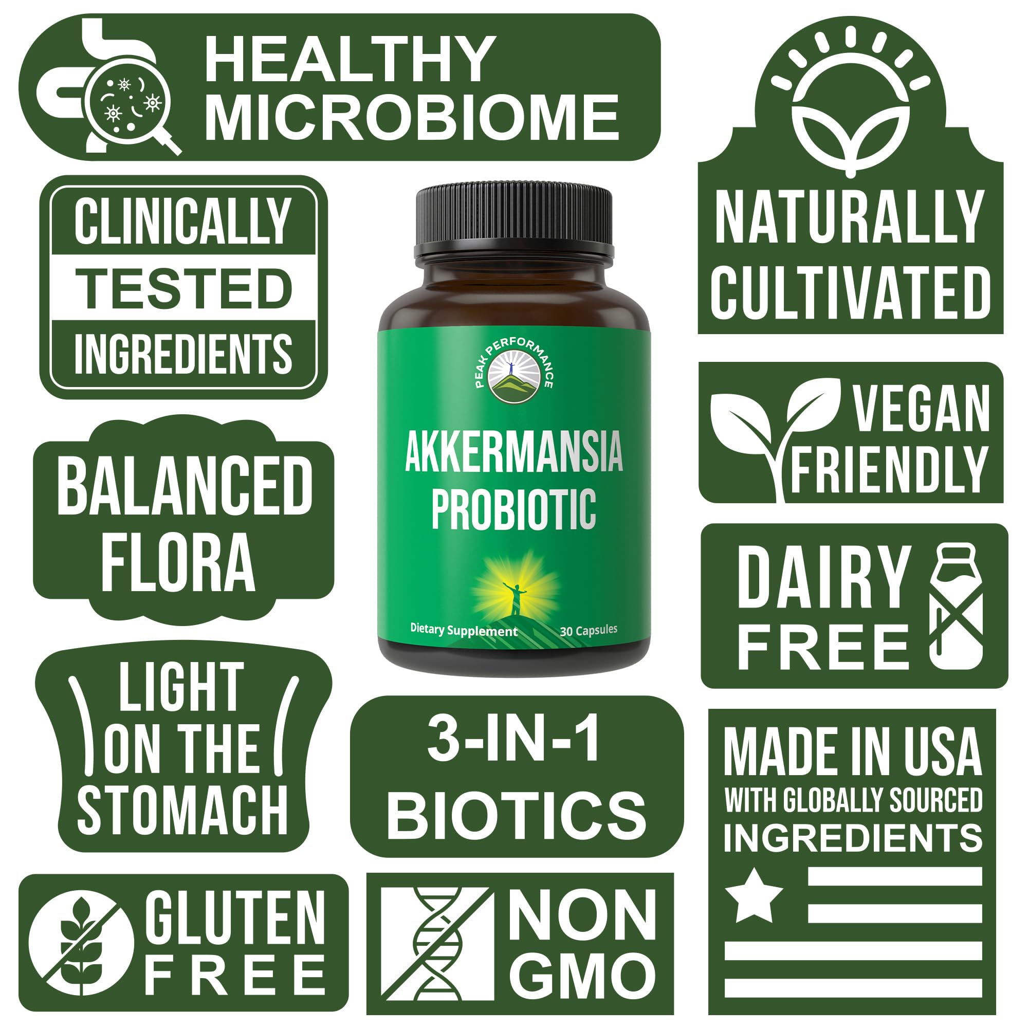 Foto 4 pulgar | Probiotic Peak Performance Akkermansia Muciniphila 200 Millones De Cfus - Venta Internacional.