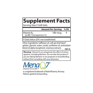 Foto 4 | Suplemento Carlson De Vitamina K2 Mk-7 180 Mcg 90 Cápsulas Blandas - Venta Internacional.