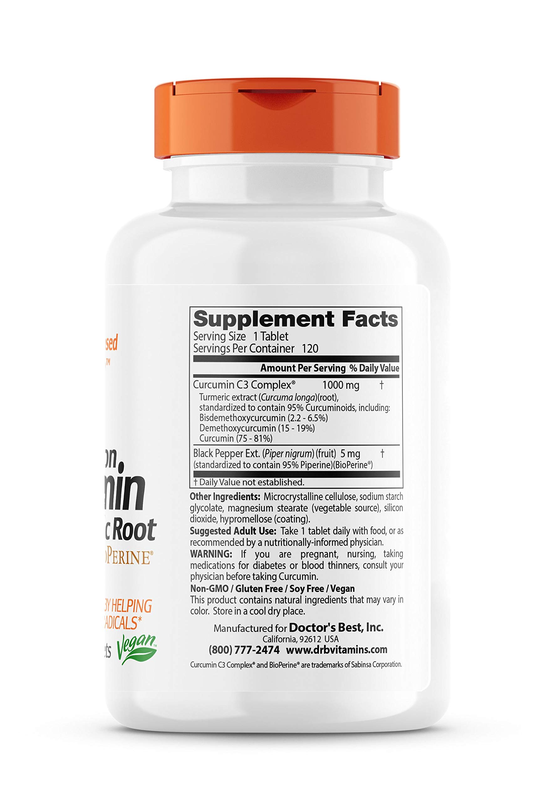 Foto 4 pulgar | Suplemento Doctor's Best De Curcumina A Partir De Cúrcuma, 1000 Mg, 120 Tabletas - Venta Internacional.