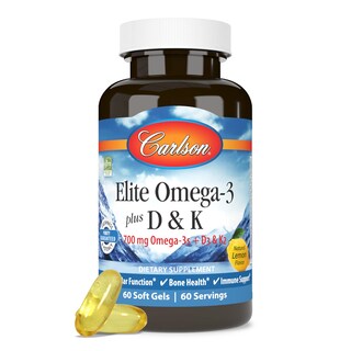 Foto 5 | Suplemento Carlson Elite Omega-3 Plus D & K 700 Mg De Limón 60 Cápsulas Blandas - Venta Internacional.
