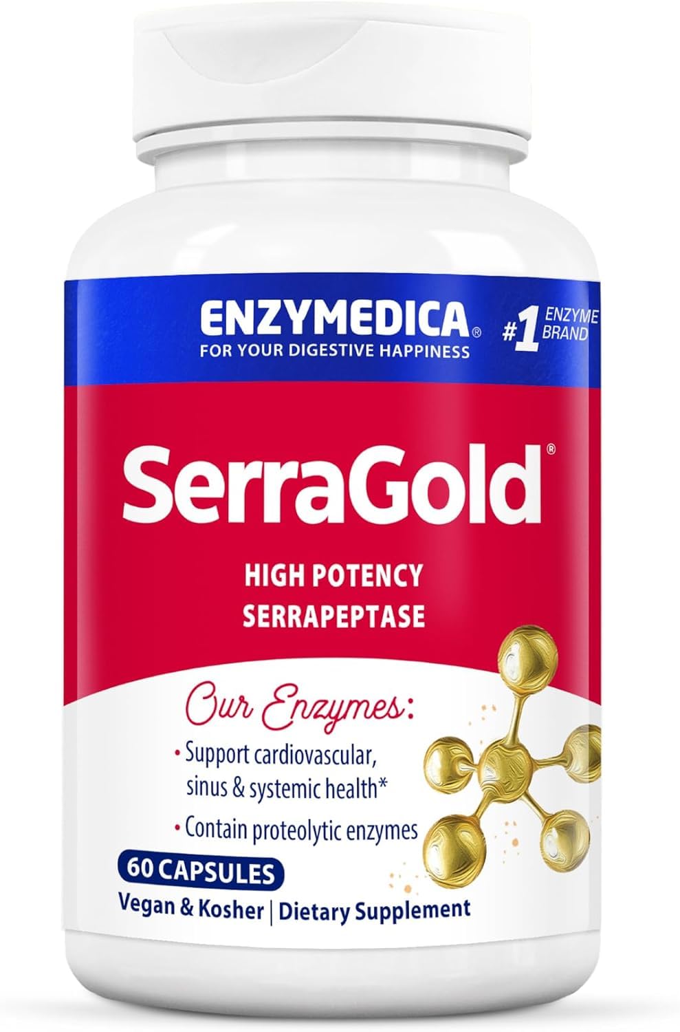 Foto 1 | Suplemento Enzymedica Serragold Serrapeptase 60 Cápsulas - Venta Internacional.