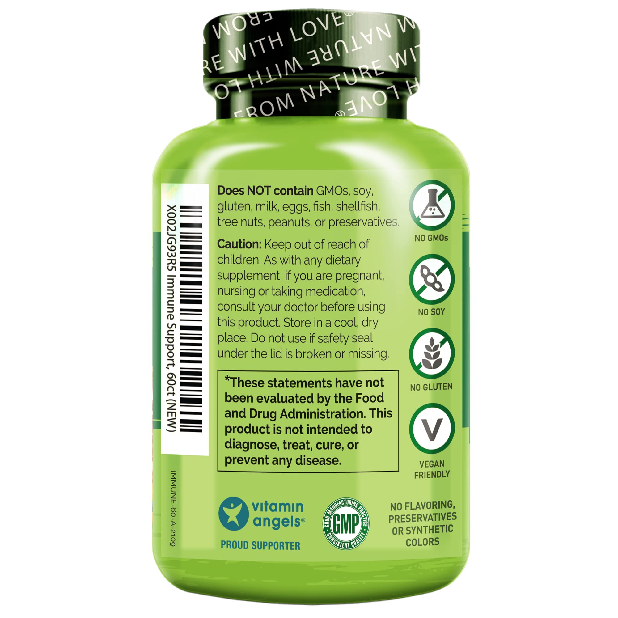 Foto 3 pulgar | Complemente Naturelo Immune Support Con Vitamina C, Saúco Y Zinc - Venta Internacional.