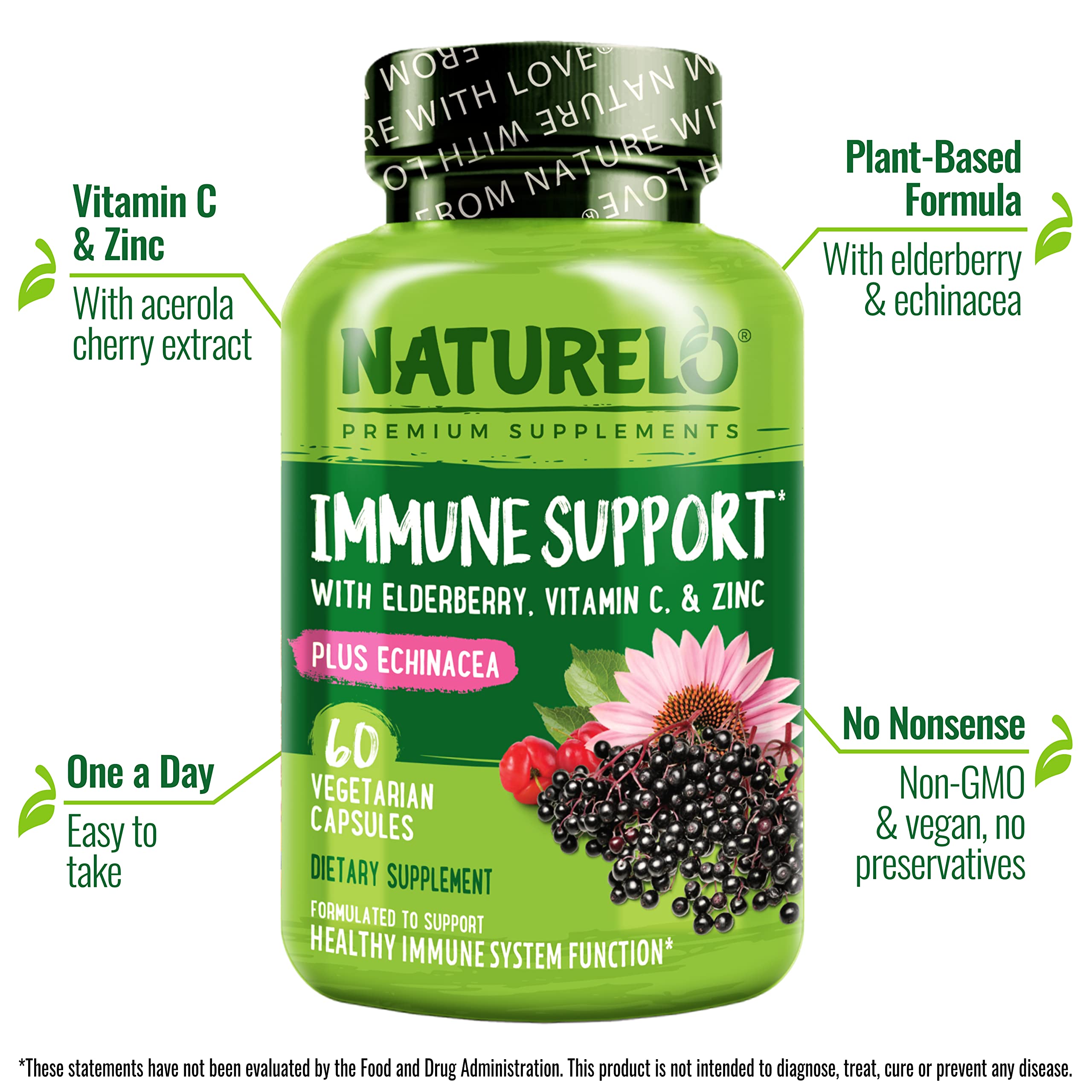 Foto 5 pulgar | Complemente Naturelo Immune Support Con Vitamina C, Saúco Y Zinc - Venta Internacional.