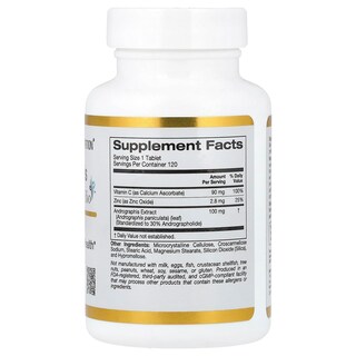 Foto 2 | Suplemento California Gold Nutrition Andrographis Immune 100 Mg 120 Comprimidos - Venta Internacional.