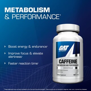 Foto 3 | Suplemento Gat Sport Essentials Cafeína 200 Mg 100 Comprimidos - Venta Internacional.
