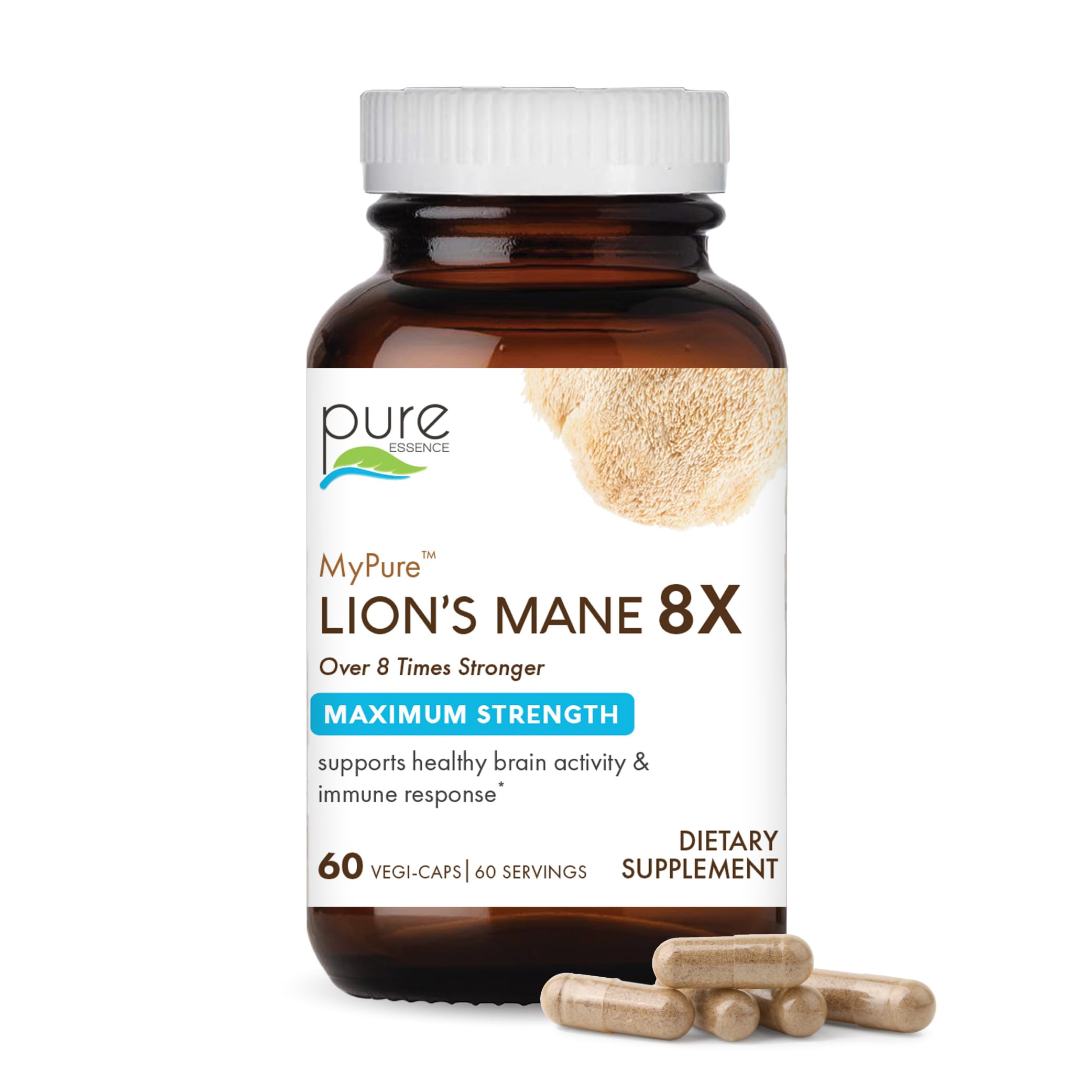 Foto 2 pulgar | Suplemento Nootrópico Pure Essence Labs Mypure Lion's Mane - Venta Internacional.