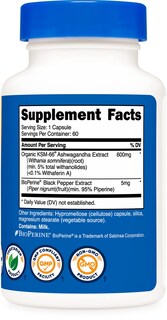 Foto 4 | Suplemento Nutricost Ksm-66 De Extracto De Raíz De Ashwagandha 600 Mg - Venta Internacional.