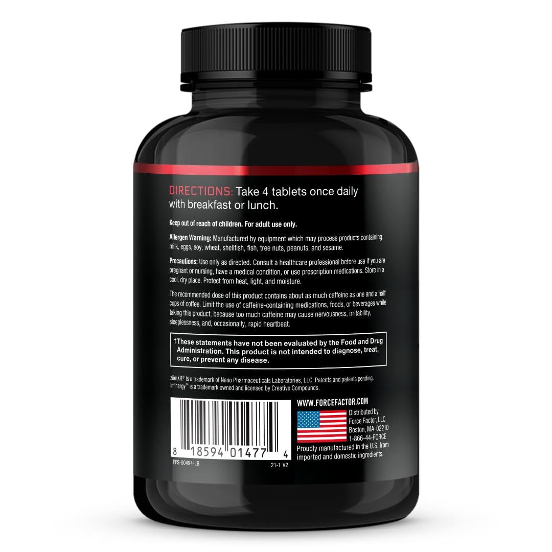 Foto 3 pulgar | Testosterone Booster Force Factor Test X180 Boost 120 Tabletas - Venta Internacional.