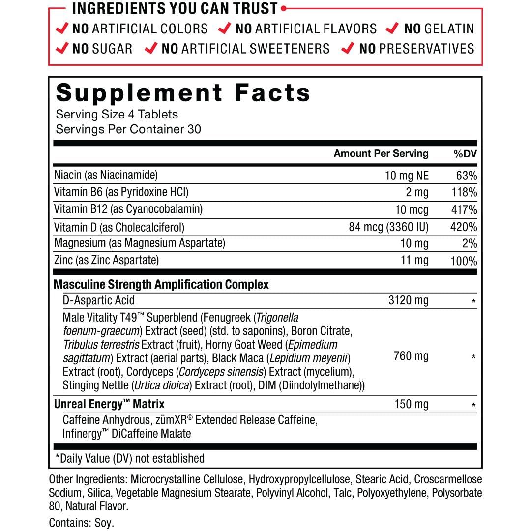 Foto 6 pulgar | Testosterone Booster Force Factor Test X180 Boost 120 Tabletas - Venta Internacional.