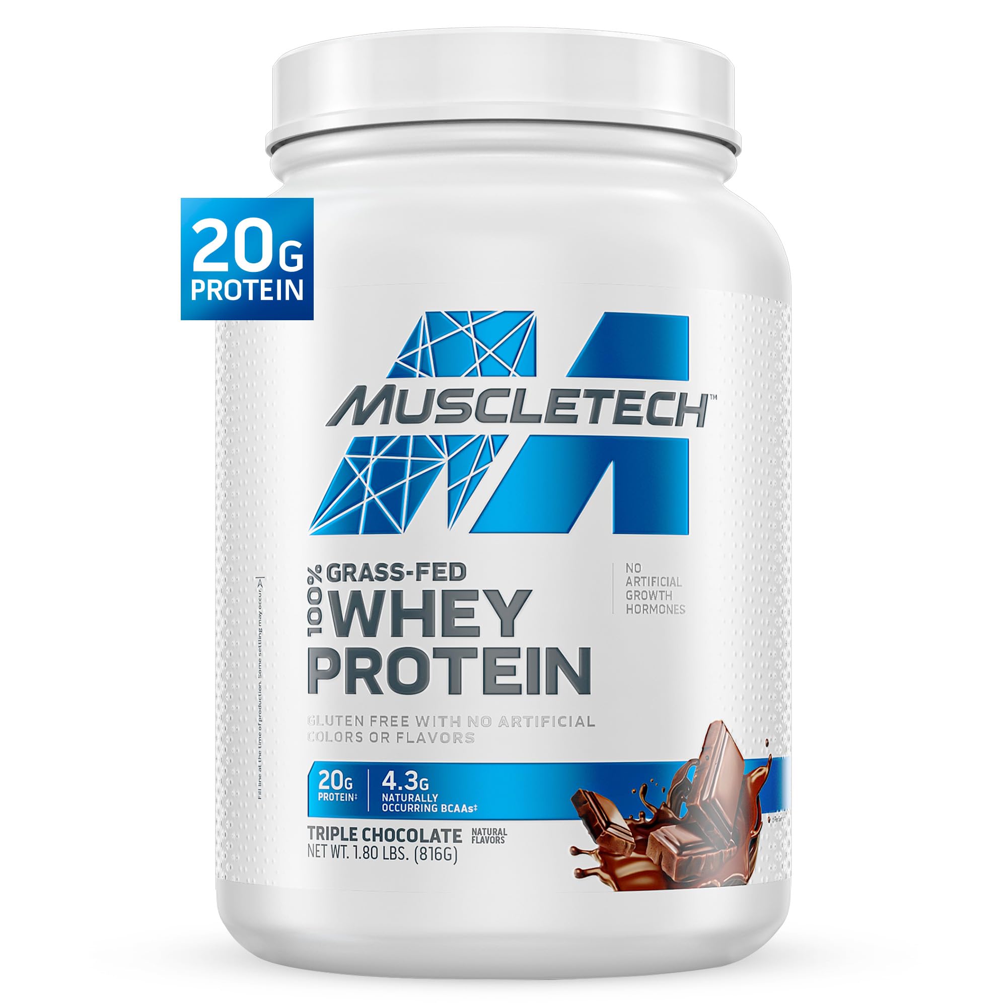 Foto 2 pulgar | Proteína De Suero En Polvo Muscletech Triple Chocolate Alimentado Con Pasto, 800 G - Venta Internacional.