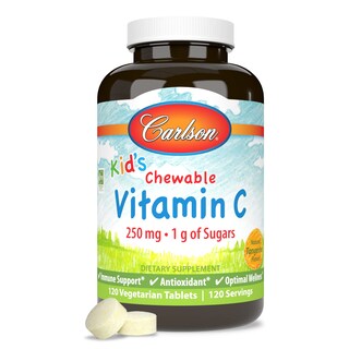 Foto 5 | Tangerina Carlson Kids Masticable Con Vitamina C, 250 Mg, 120 Comprimidos - Venta Internacional.