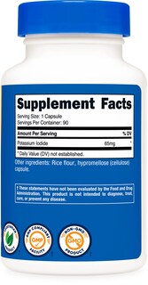 Foto 4 | Suplemento Nutricost De Yoduro De Potasio (ki) 65 Mg 90 Cápsulas - Venta Internacional.