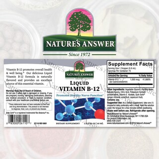 Foto 2 | Suplemento Nature's Answer Liquid B12 60 Ml - Venta Internacional.