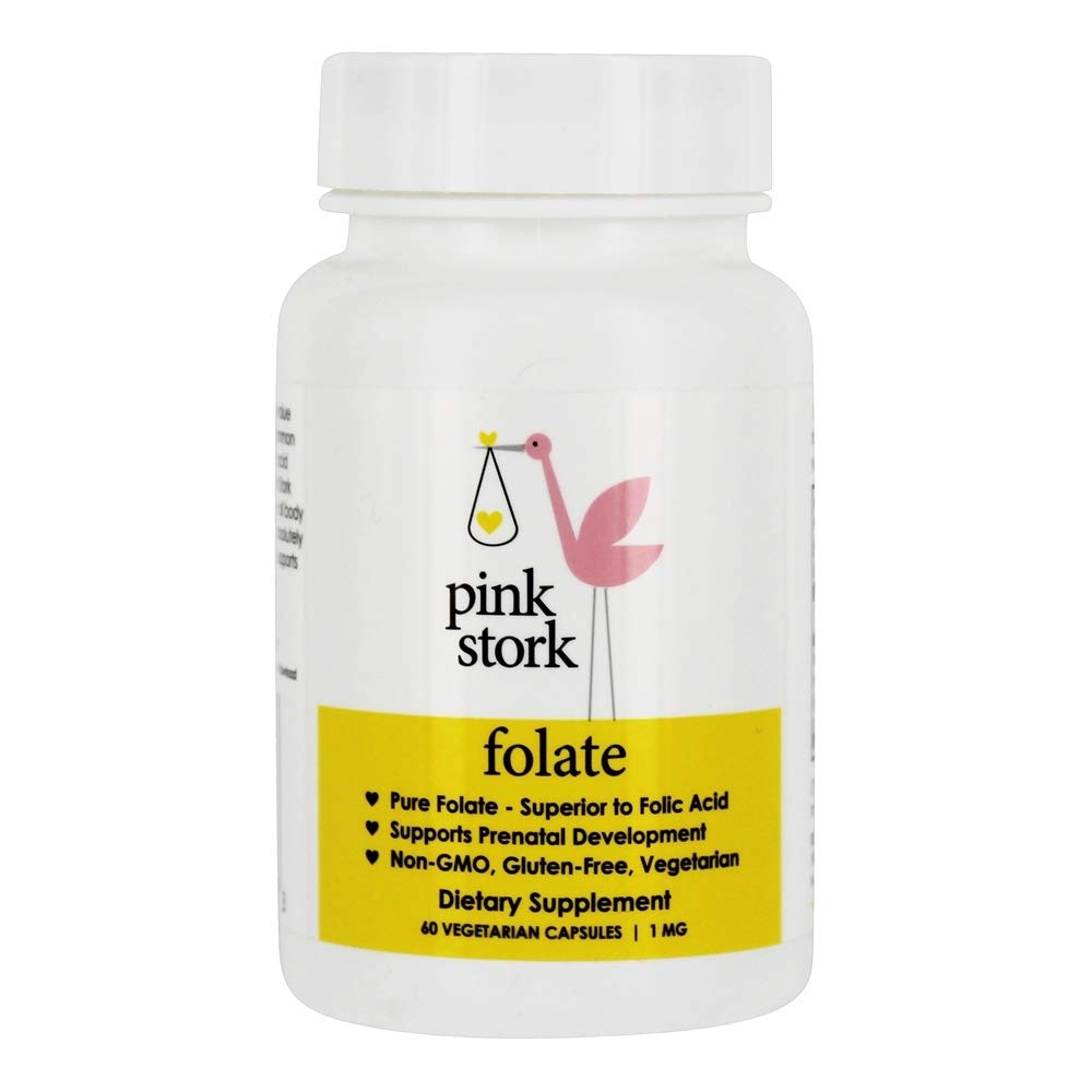 Foto 2 pulgar | Suplemento Pink Stork Folate Prenatal 1000 Mcg 60 Cápsulas - Venta Internacional.