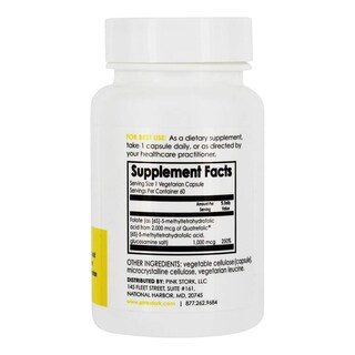 Foto 3 | Suplemento Pink Stork Folate Prenatal 1000 Mcg 60 Cápsulas - Venta Internacional.