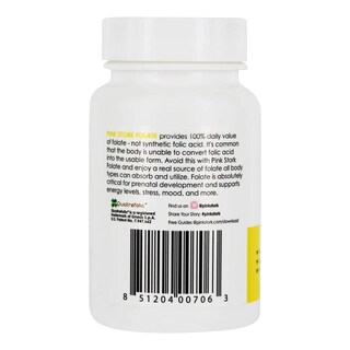 Foto 4 | Suplemento Pink Stork Folate Prenatal 1000 Mcg 60 Cápsulas - Venta Internacional.