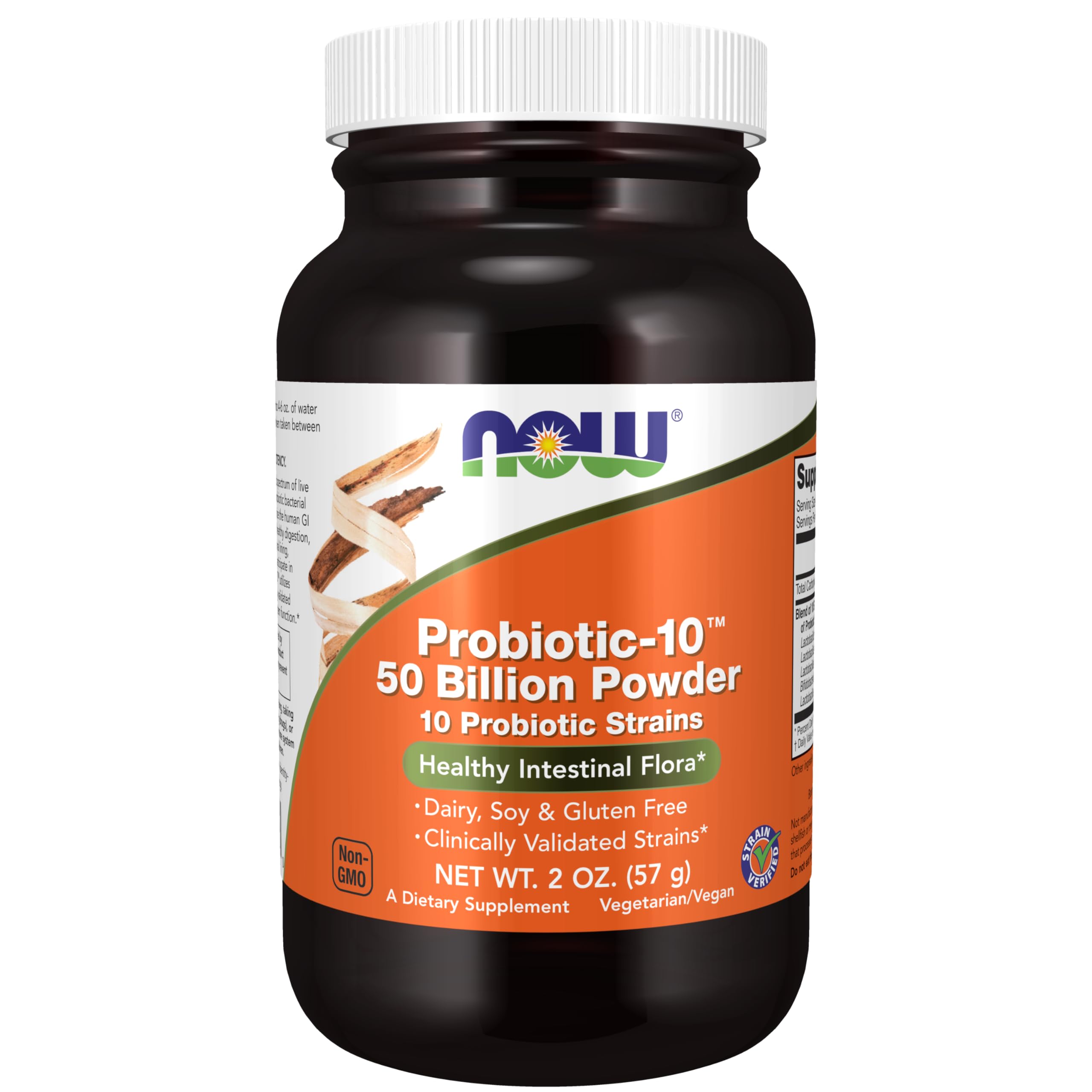 Foto 2 pulgar | Suplemento En Polvo Probiotic-10™ De Now Foods, 50 Mil Millones De 60 Ml - Venta Internacional.