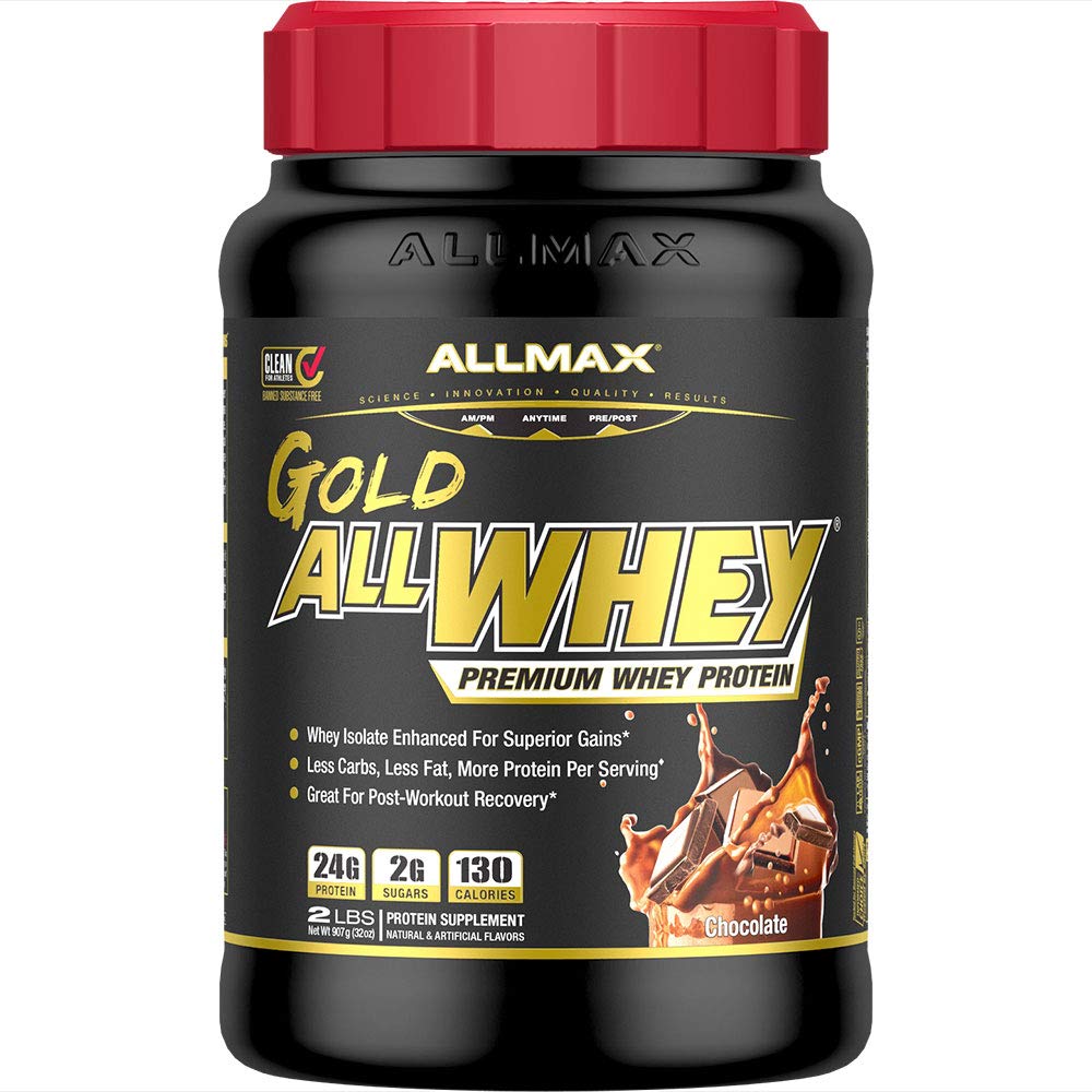 Proteína En Polvo Allmax Gold Allwhey Chocolate 907 G - Venta Internacional.