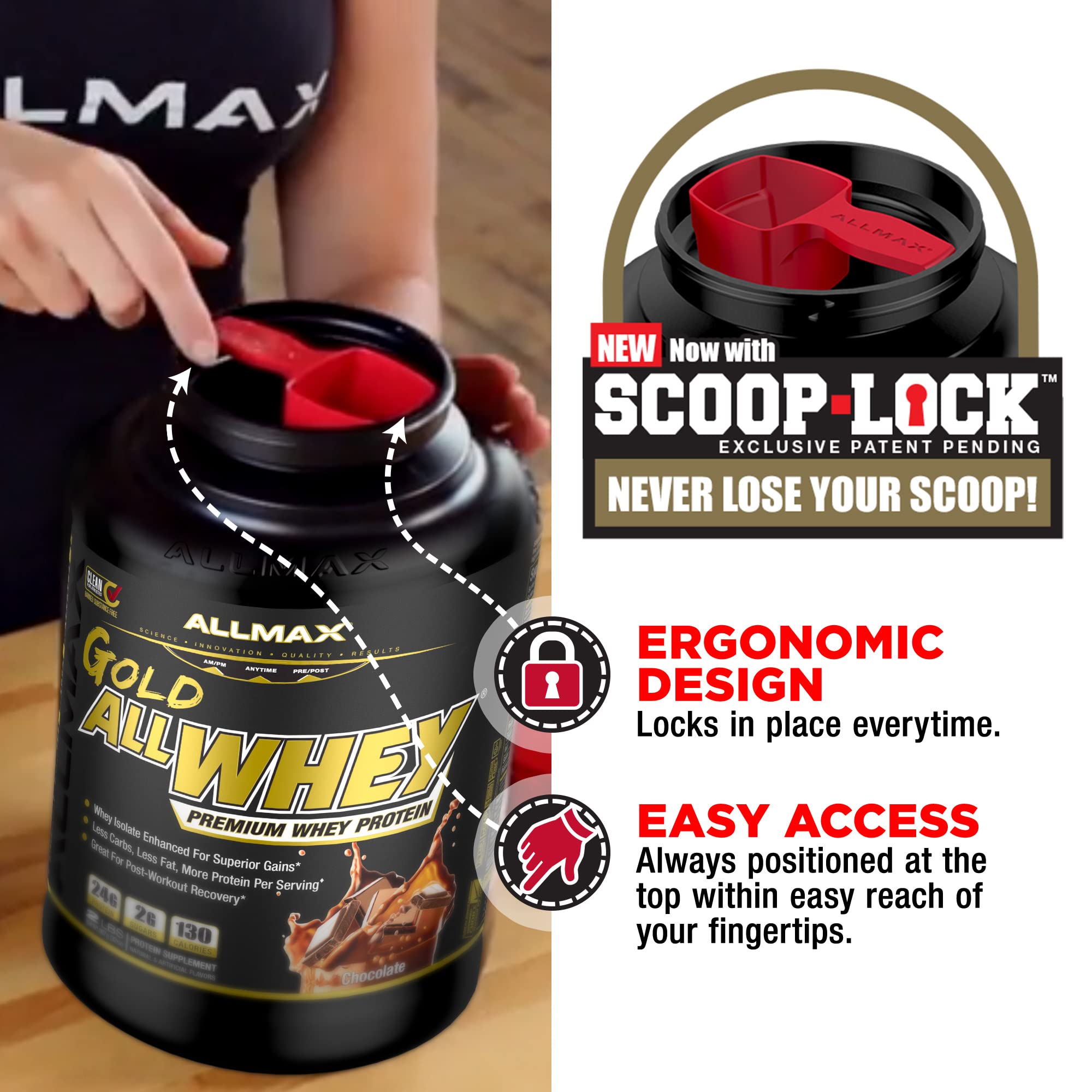 Foto 5 pulgar | Proteína En Polvo Allmax Gold Allwhey Chocolate 907 G - Venta Internacional.
