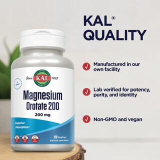 Foto 4 | Suplemento De Orotato De Magnesio Kal, 200 Mg, 120 Cápsulas Vegetales - Venta Internacional.