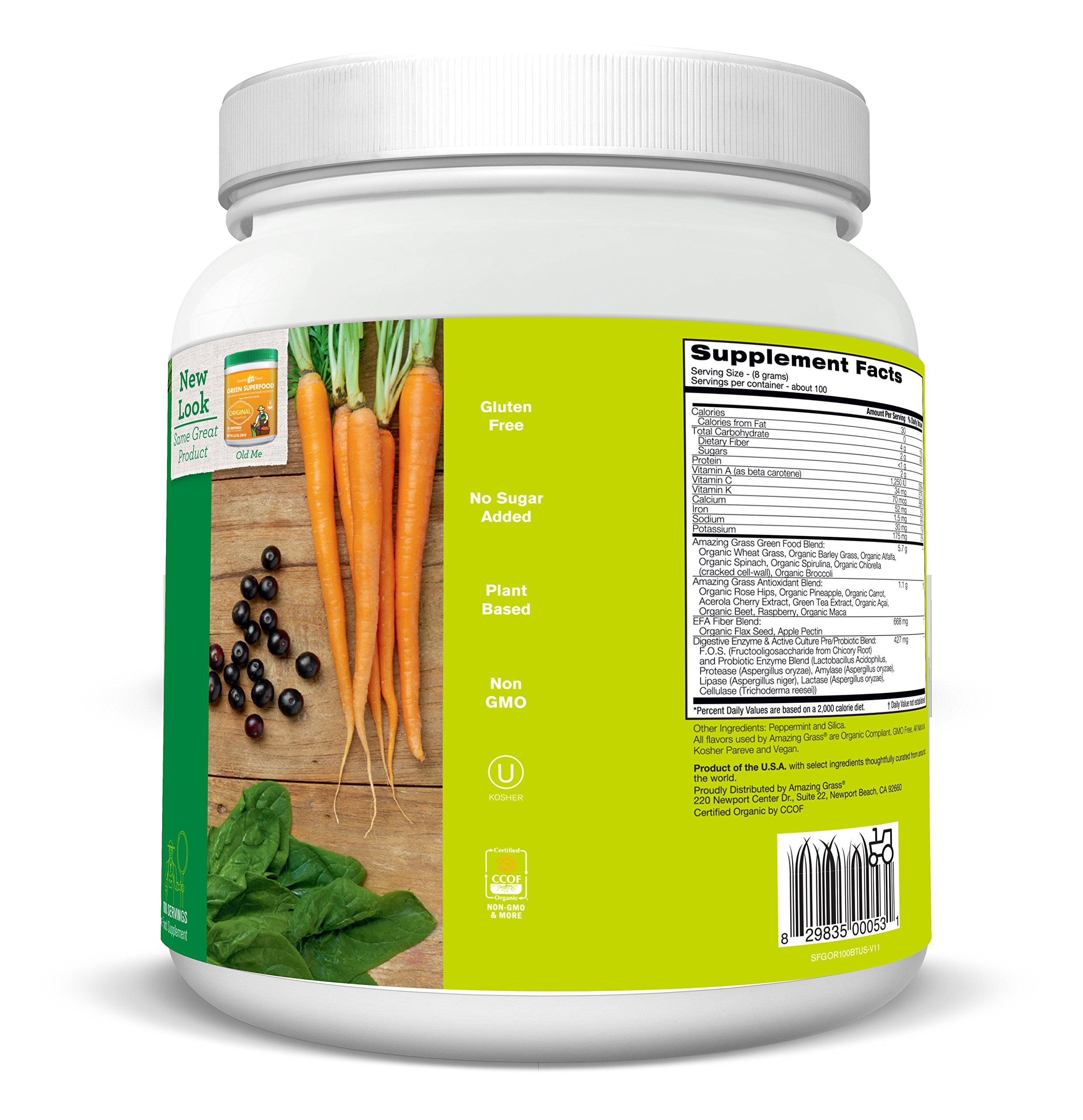 Foto 4 pulgar | Suplemento Amazing Grass Green Superfood Original De 800 Ml - Venta Internacional.