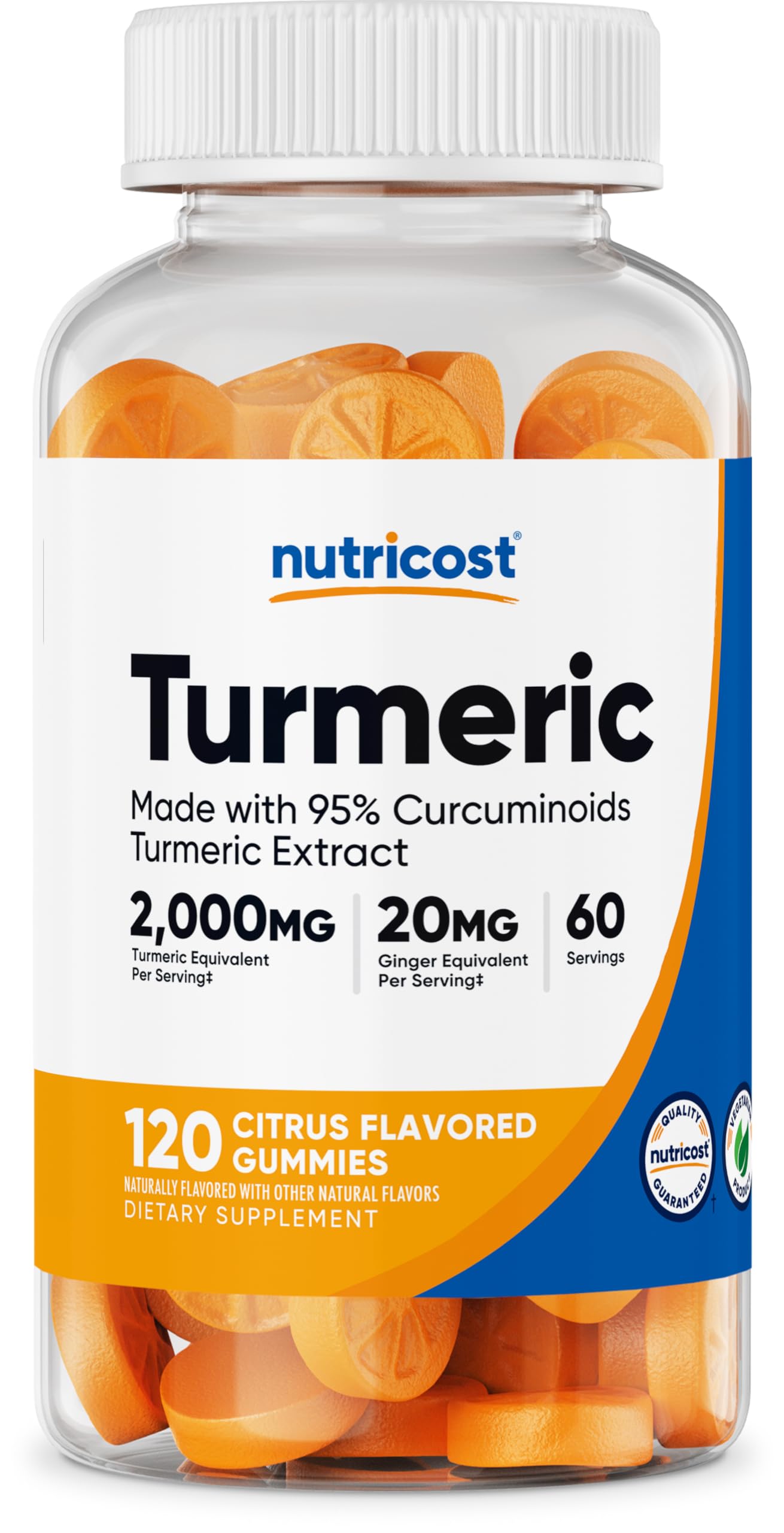 Foto 2 pulgar | Suplemento De Gomitas De Cúrcuma Nutricost De 2000 Mg Con Jengibre De 120 Unidades - Venta Internacional.