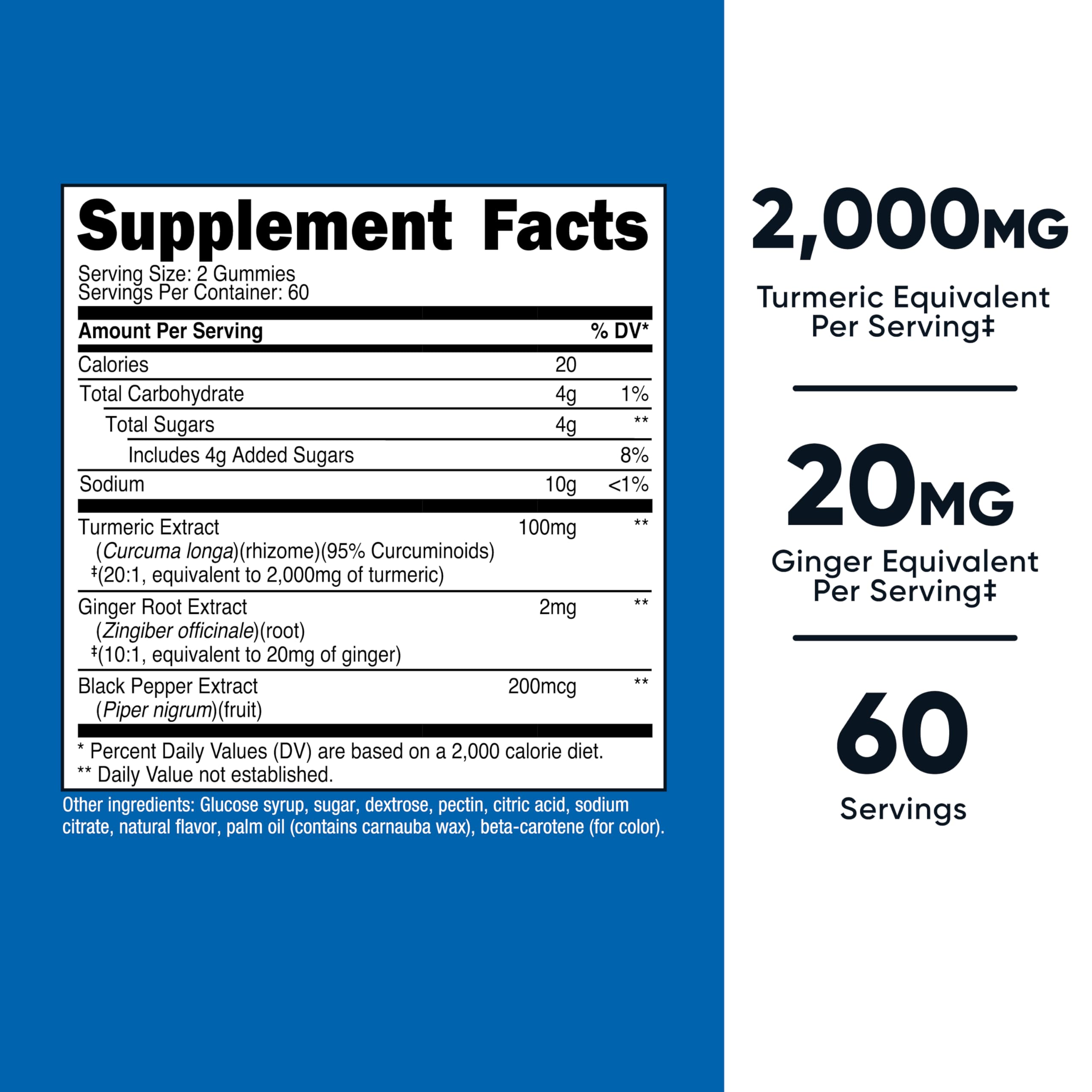 Foto 3 pulgar | Suplemento De Gomitas De Cúrcuma Nutricost De 2000 Mg Con Jengibre De 120 Unidades - Venta Internacional.