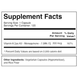 Foto 4 | Suplemento Divine Health Super K2 Mk-7 De Vitamina K2 200 Mcg - Venta Internacional.