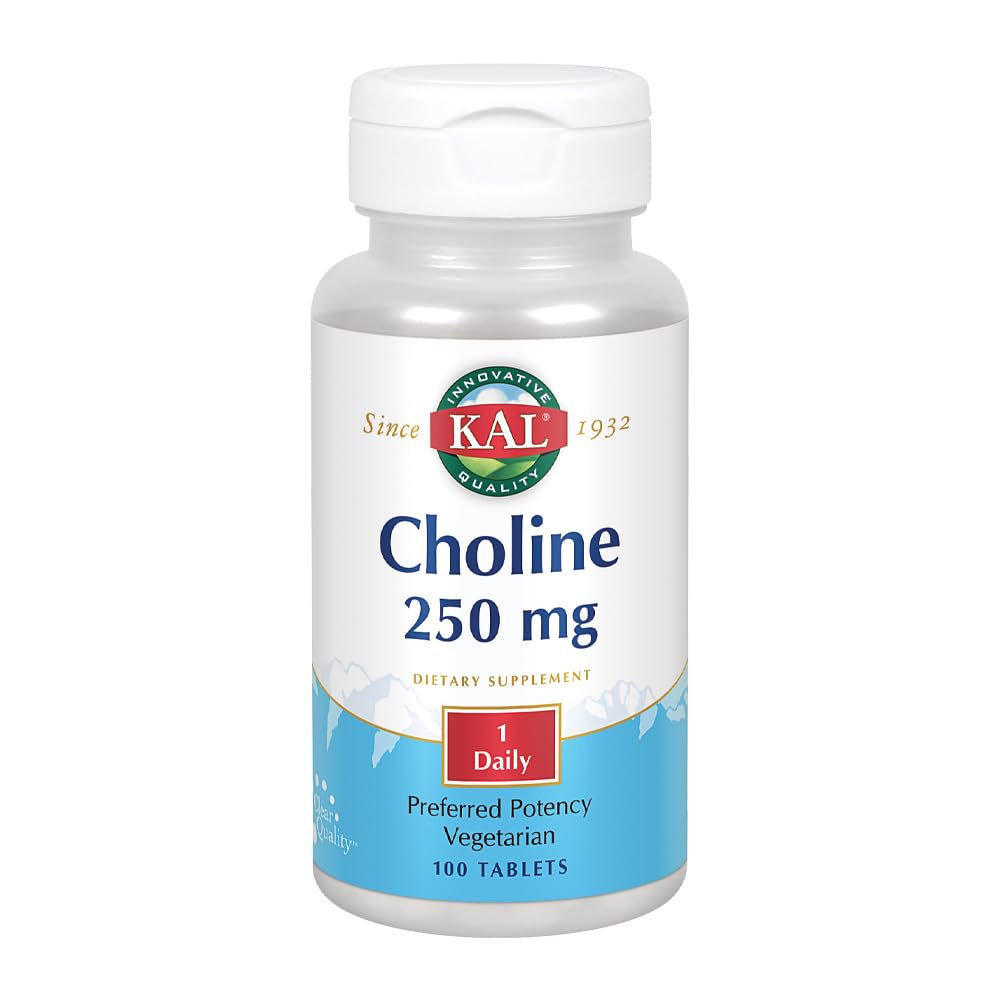Suplemento Kal Choline, Tabletas De 250 Mg, 100 Unidades - Venta Internacional.