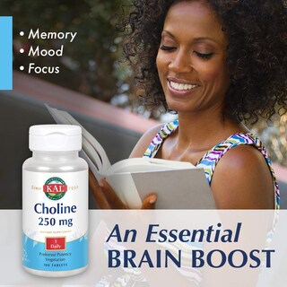 Foto 3 | Suplemento Kal Choline, Tabletas De 250 Mg, 100 Unidades - Venta Internacional.