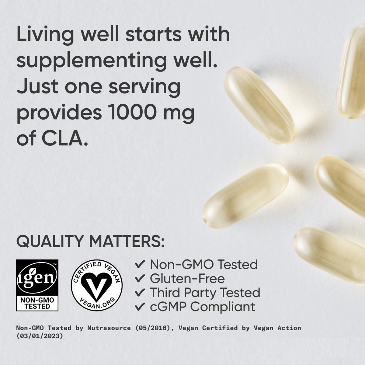 Foto 5 pulgar | Suplemento Sports Research Vegan Cla 1250 Mg 90 Cápsulas Blandas - Venta Internacional.