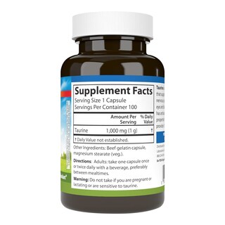 Foto 2 | Suplemento Carlson Taurine 1000 Mg, 100 Cápsulas - Venta Internacional.