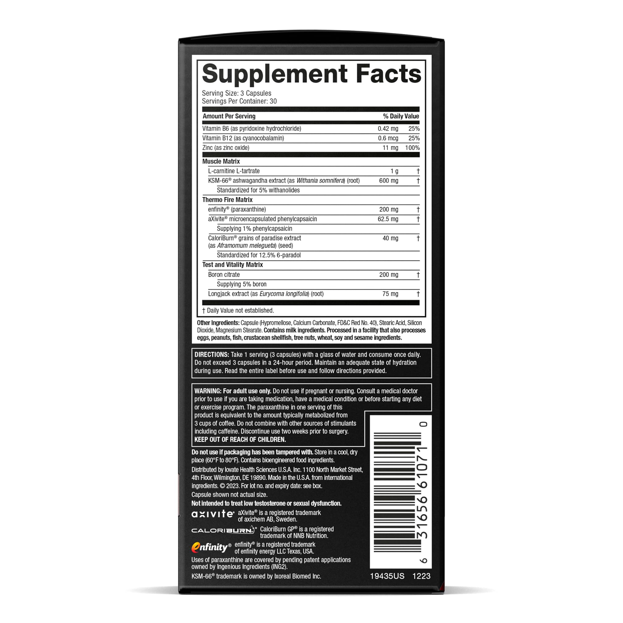 Foto 5 | Suplemento Estimulador De Testosterona Muscletech Alphatest Thermo Xtr - Venta Internacional.
