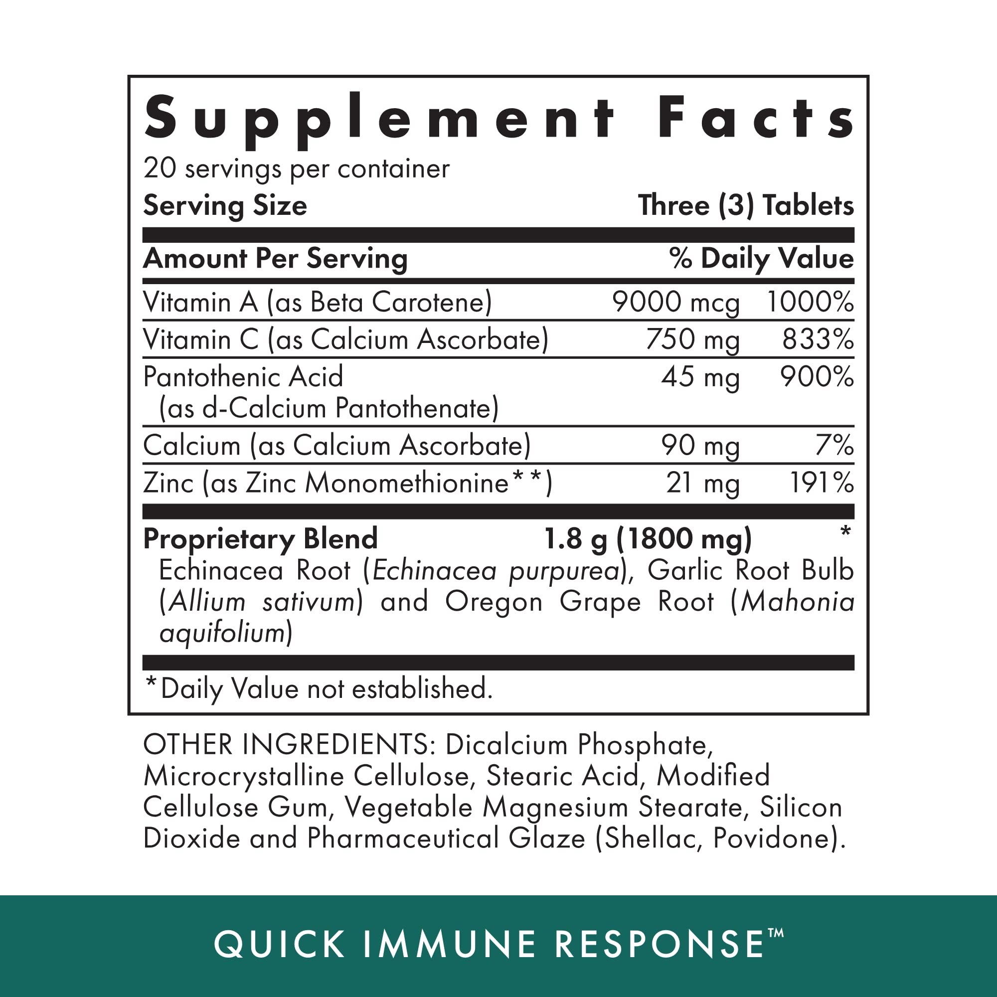 Foto 2 | Suplemento Michael's Quick Immune Response 60 Tabletas - Venta Internacional.