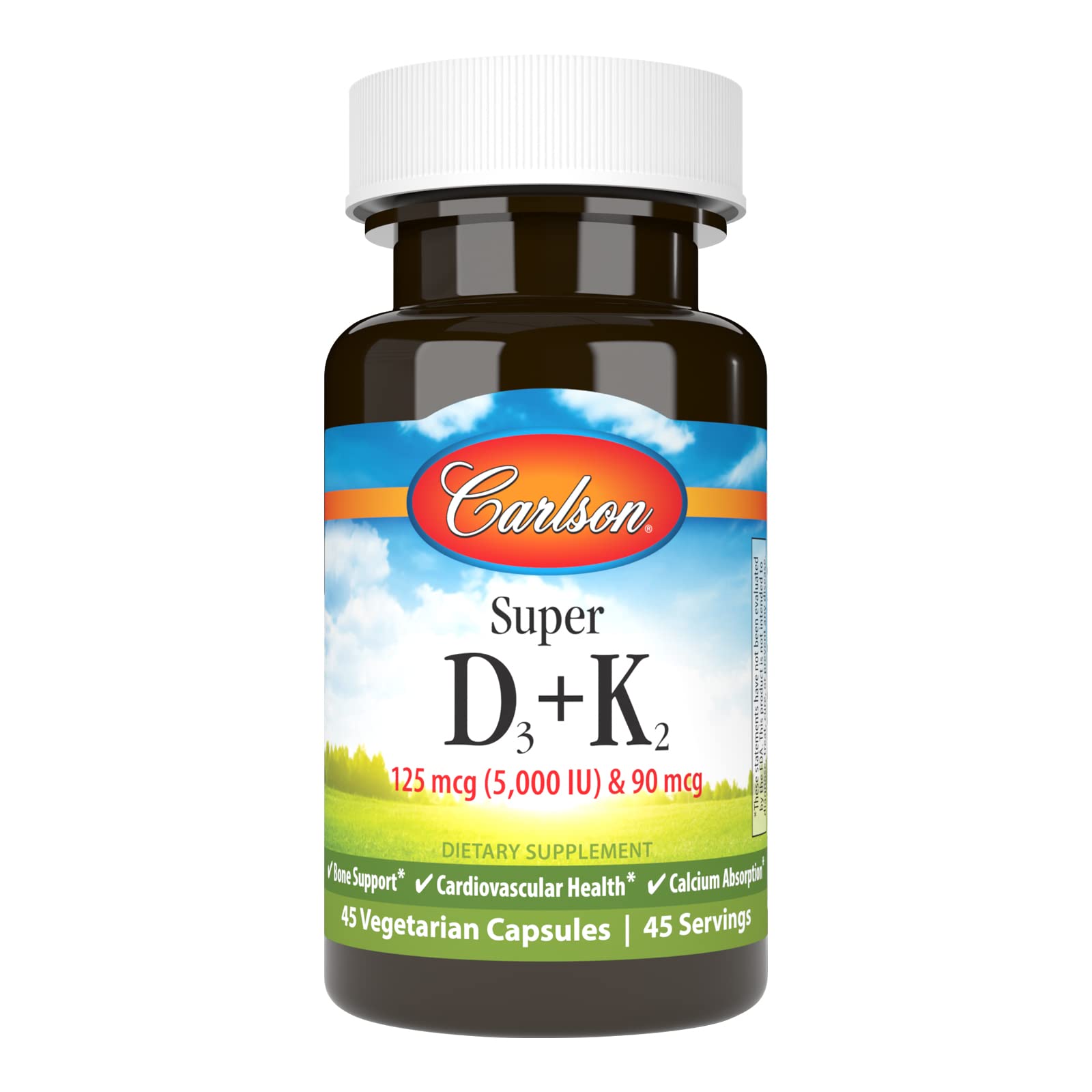 Foto 2 pulgar | Suplemento Carlson Super D3 + K2 125 Mcg De Vitamina D3 90 Mcg De K2 - Venta Internacional.