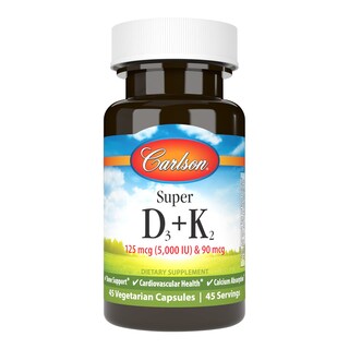 Foto 1 | Suplemento Carlson Super D3 + K2 125 Mcg De Vitamina D3 90 Mcg De K2 - Venta Internacional.