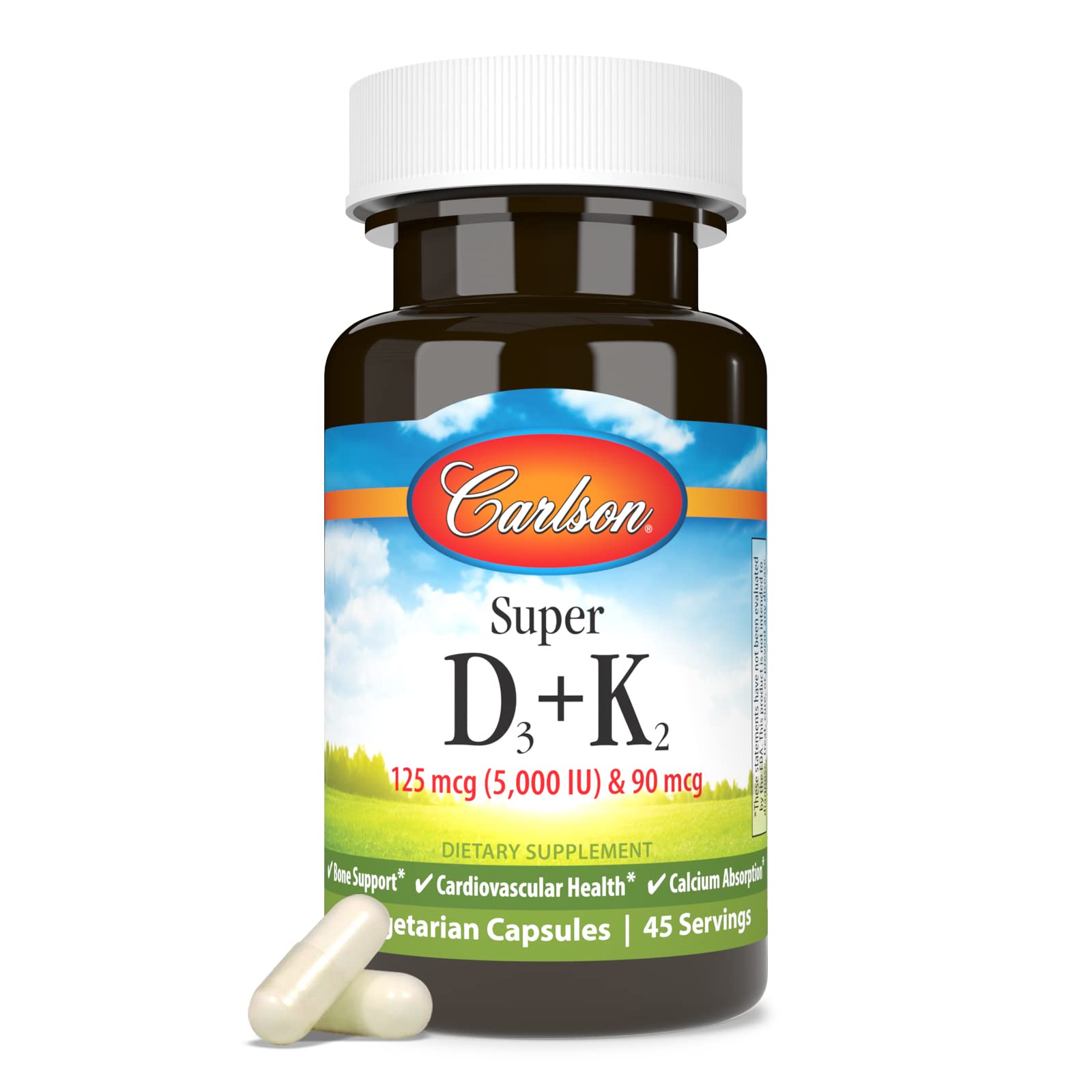 Foto 5 | Suplemento Carlson Super D3 + K2 125 Mcg De Vitamina D3 90 Mcg De K2 - Venta Internacional.