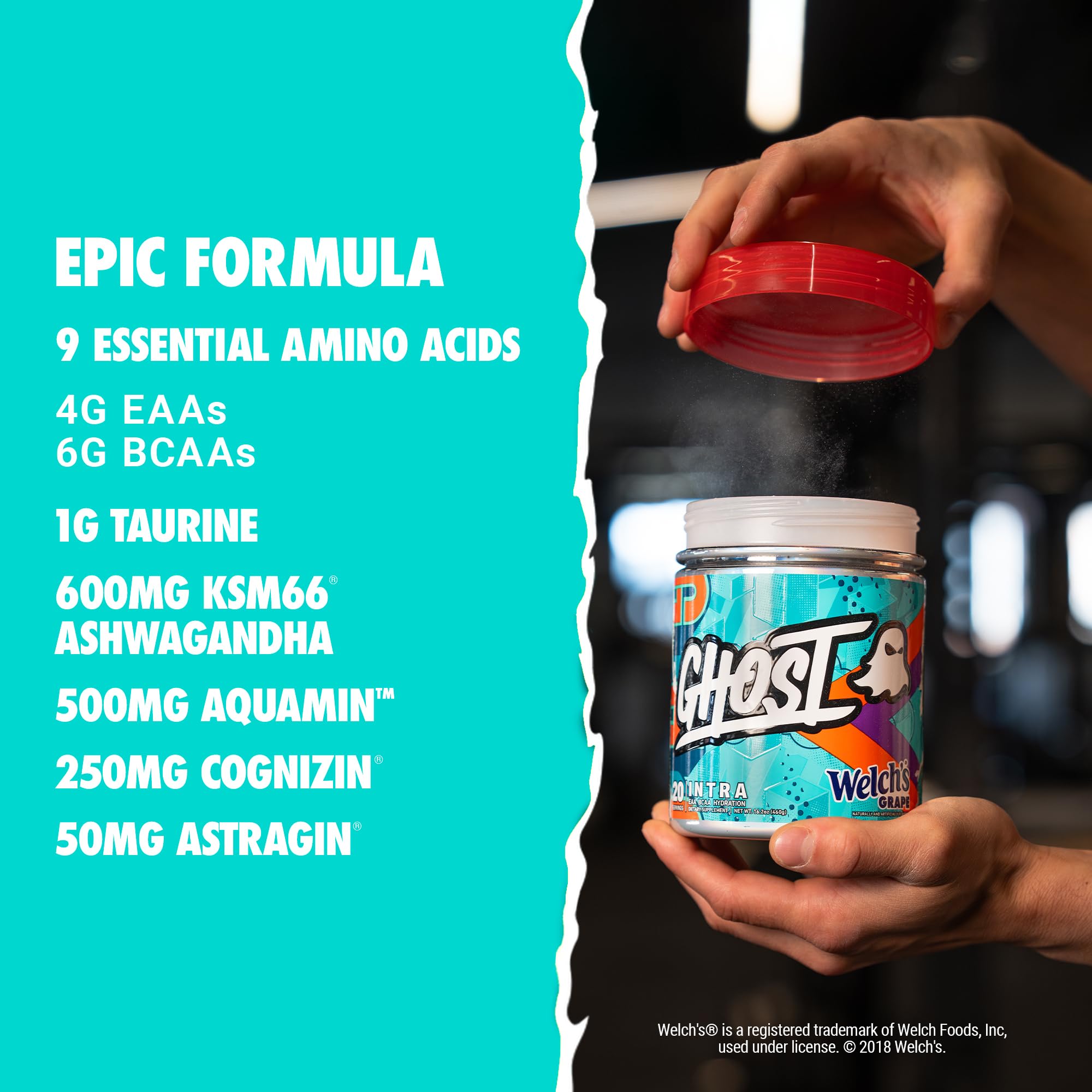 Foto 4 pulgar | Polvo Intra Workout Ghost Welch's Con Sabor A Uva, 20 Porciones - Venta Internacional.