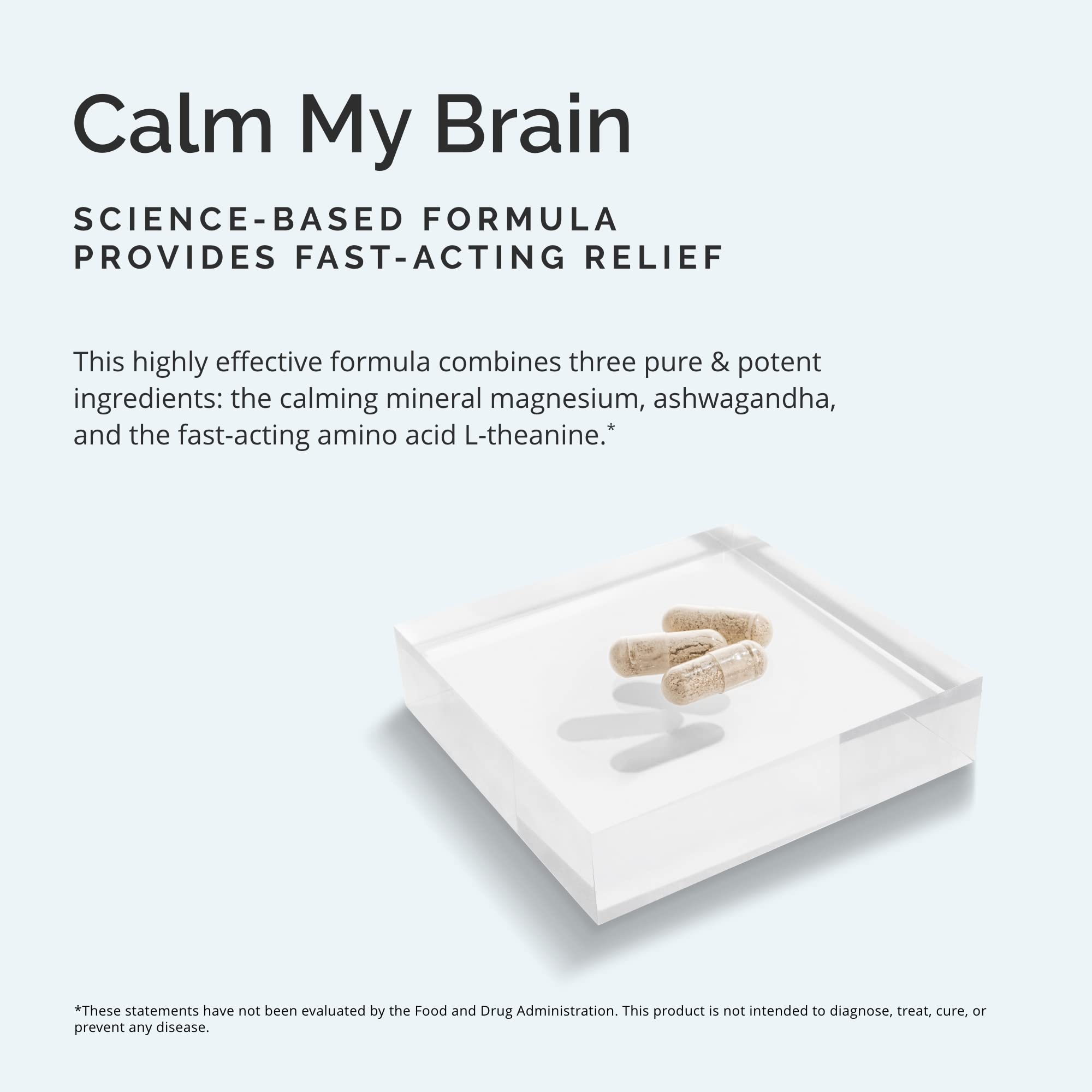 Foto 4 pulgar | Suplemento Brainmd Dr. Amen Calm My Brain 90 Cápsulas Veganas - Venta Internacional.