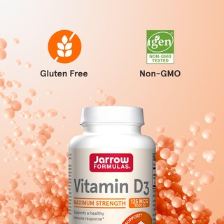 Foto 5 | Suplemento De Vitamina D3 De Jarrow Formulas 125 Mcg (5000 Ui) - Venta Internacional.