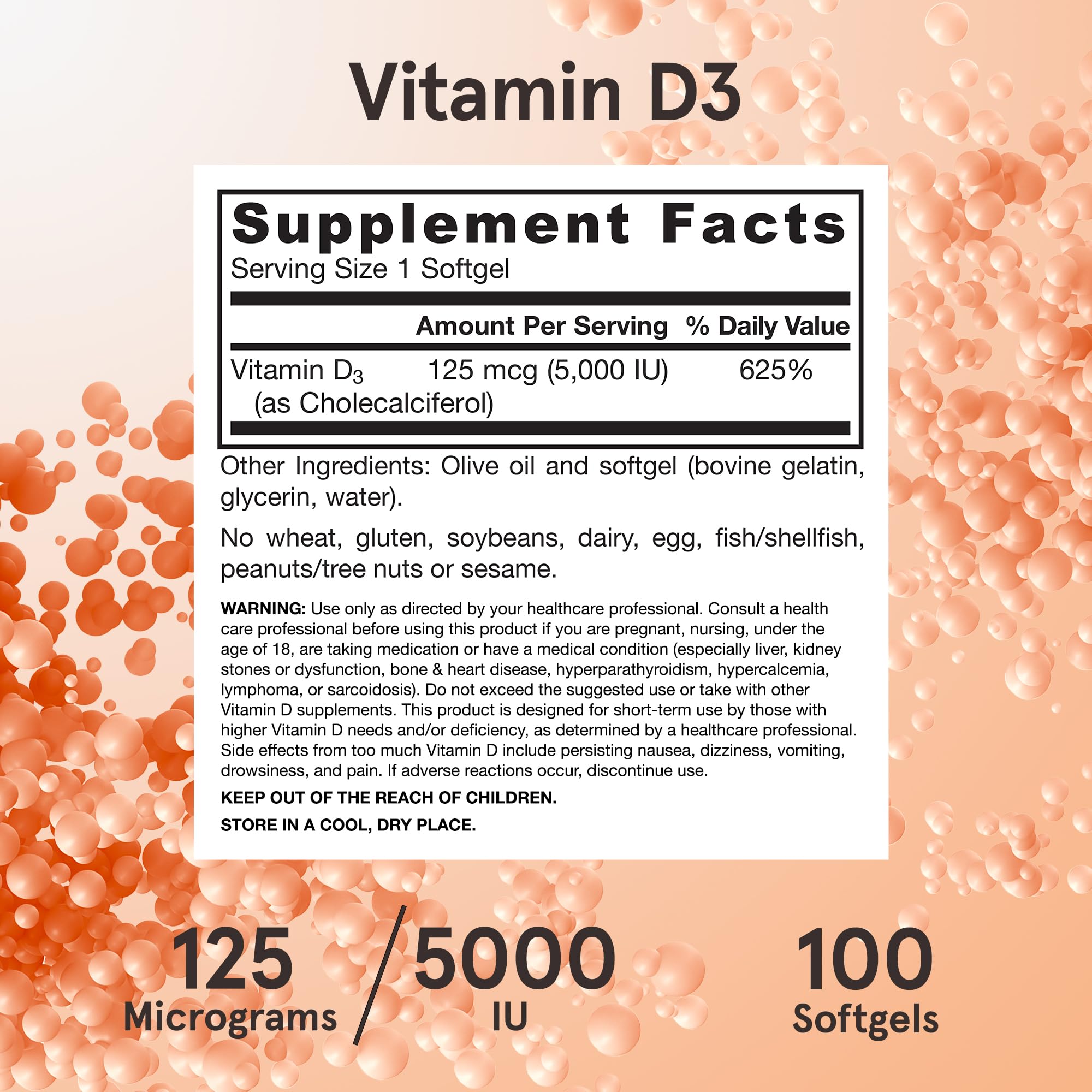 Foto 7 pulgar | Suplemento De Vitamina D3 De Jarrow Formulas 125 Mcg (5000 Ui) - Venta Internacional.