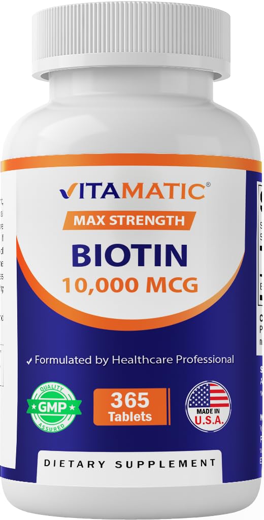 Foto 2 pulgar | Suplemento Vitamático De Biotina 10 Mg 365 Tabletas Veganas - Venta Internacional.