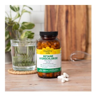 Foto 4 | Suplemento De Clorhidrato De Betaína Country Life Con Pepsina 600 Mg - Venta Internacional.