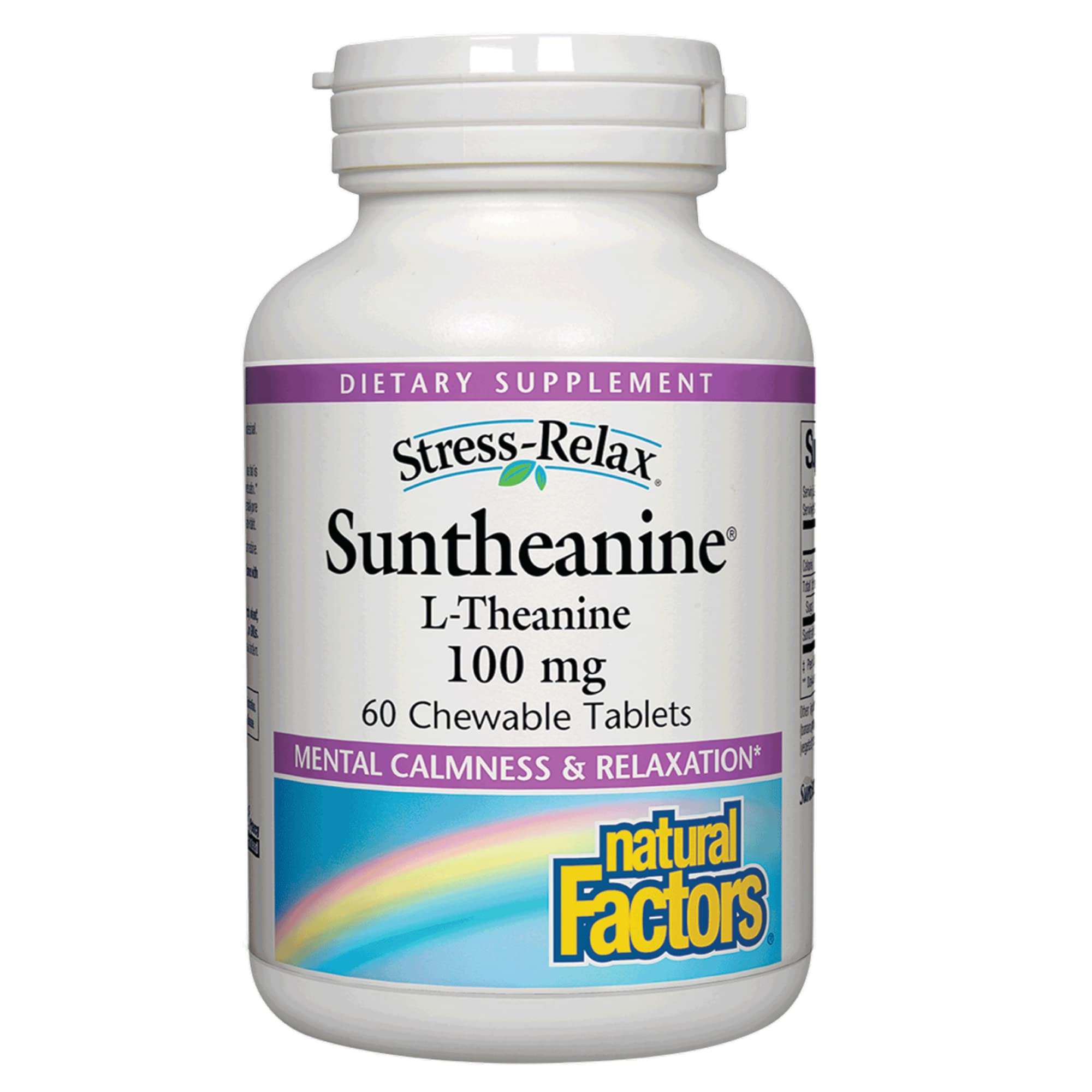 Foto 2 pulgar | Suplemento Natural Factors Stress-relax, Masticable, 100 Mg - Venta Internacional.