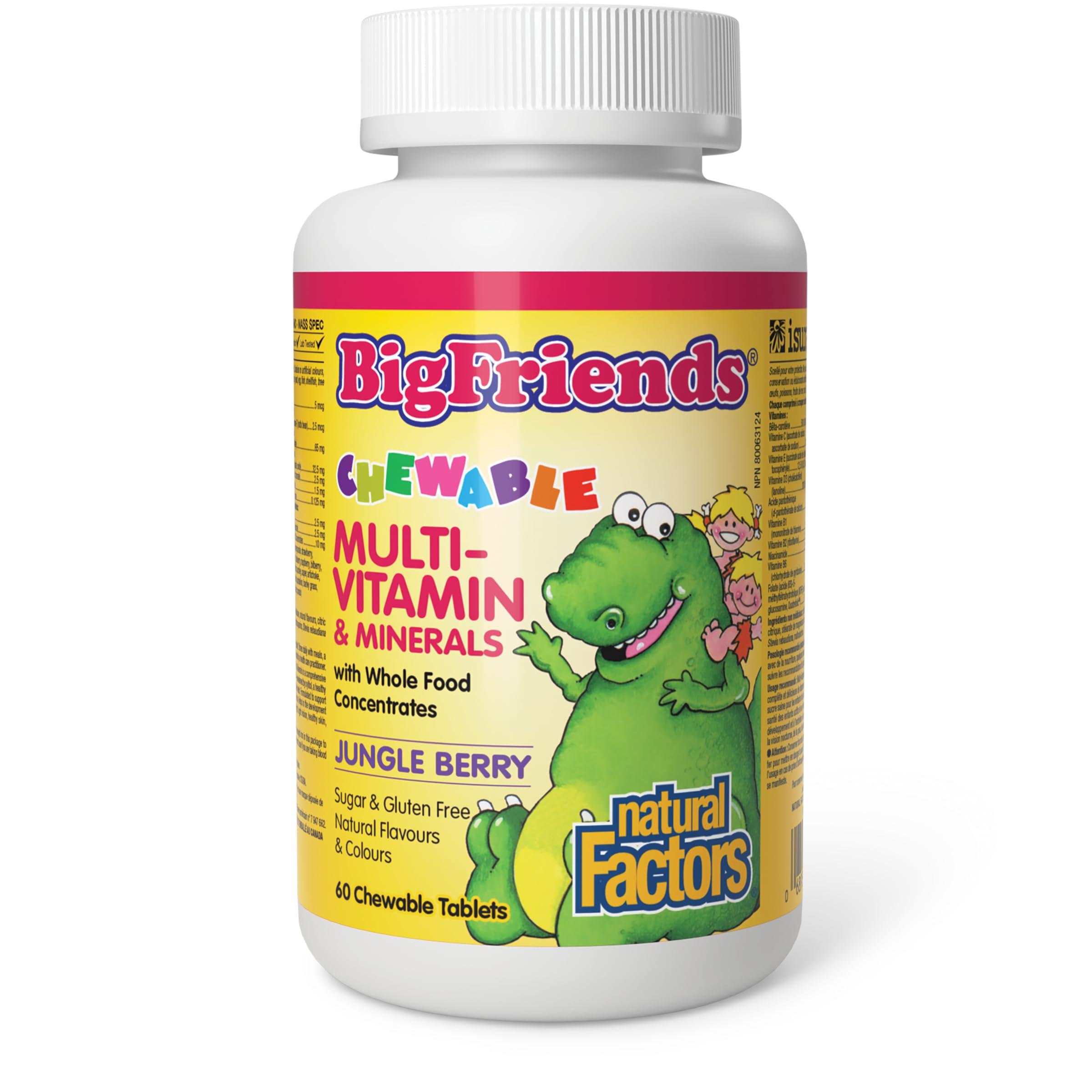 Foto 2 pulgar | Multivitamínico Natural Factors Big Friends, Masticable, 60 Comprimidos - Venta Internacional.
