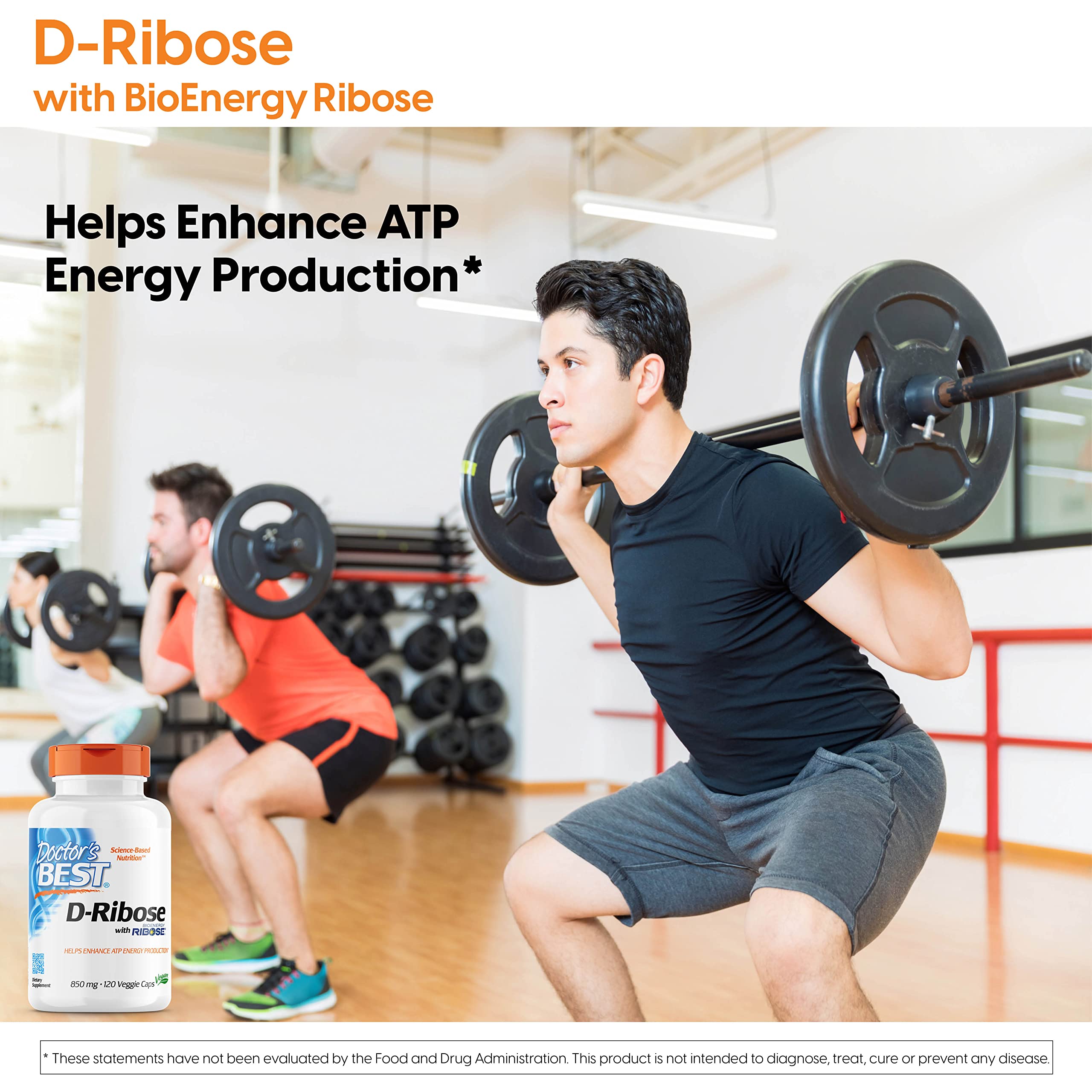 Foto 3 pulgar | Supplement Doctor's Best D-ribose Apoya En Atp Energy 120 Cápsulas - Venta Internacional.