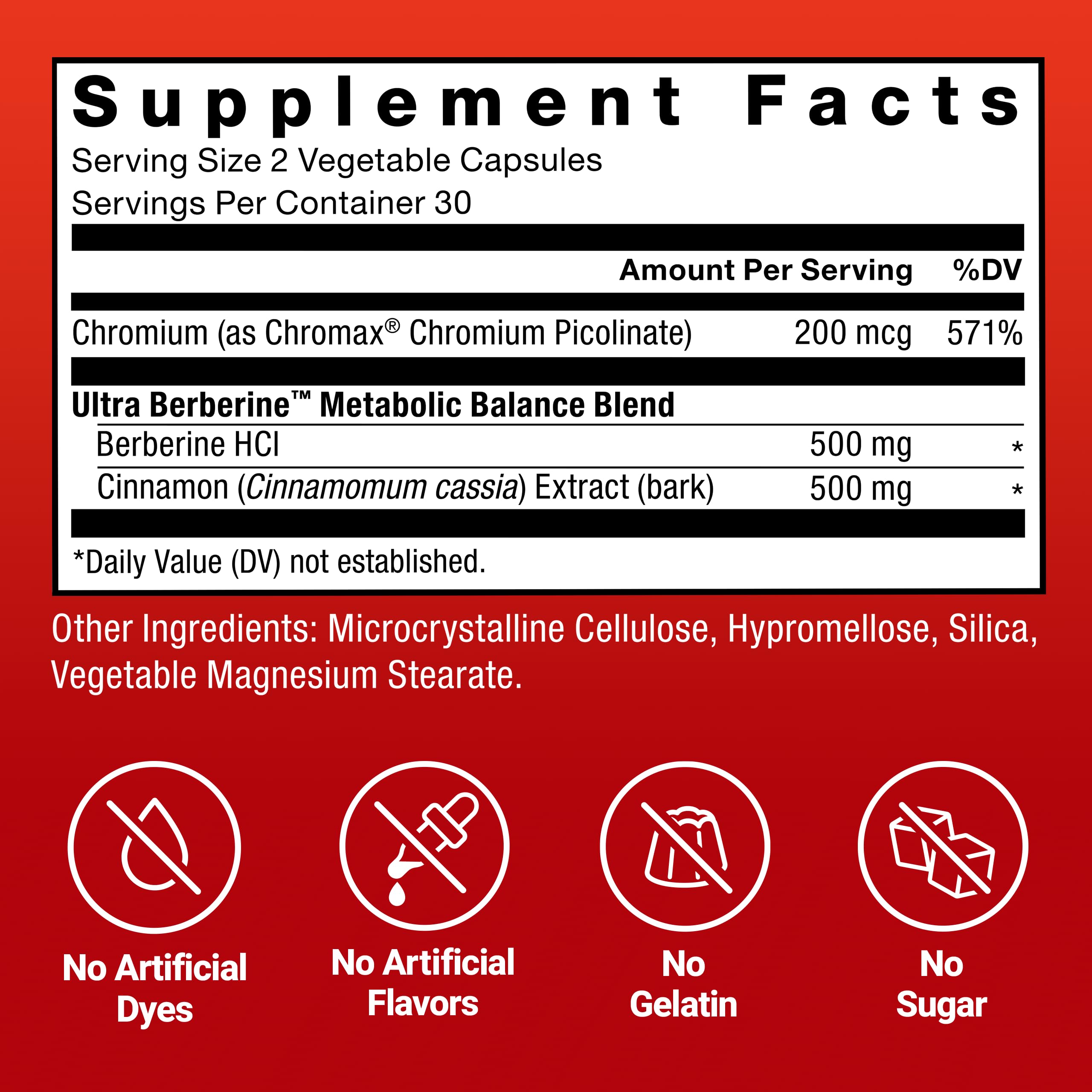 Foto 7 pulgar | Suplemento Force Factor Ultra Berberine 500 Mg 60 Cápsulas - Venta Internacional.